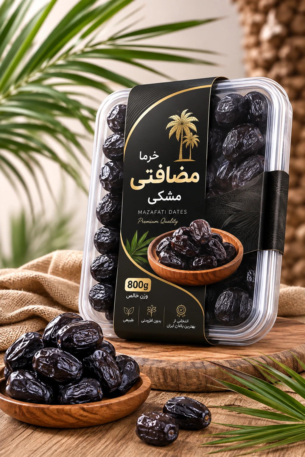 خرما مضافتی مشکی ۸۰۰ گرمی